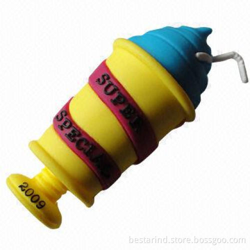 Customized USB Flash Drive, Made of PVC, Popular Design, Ideal for Promotional Purposes